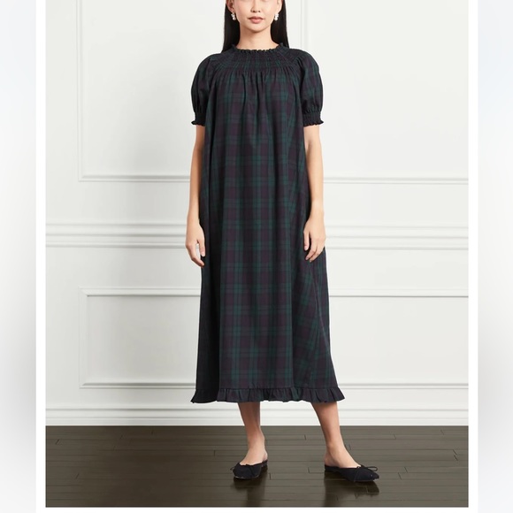 Hill House | Dresses | Hill House Caroline Nap Dress Blackwatch Tartan ...